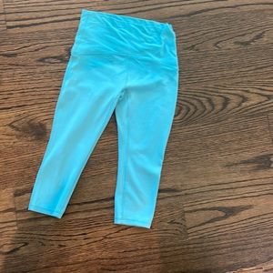 Lululemon Iviva turquoise blue leggings. Size 10